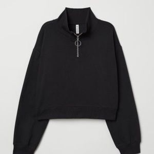 Black Half Zip Sweater